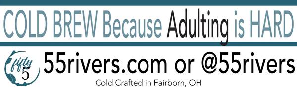 Cold Brew Because Adulting is Hard - Bumper Magnet