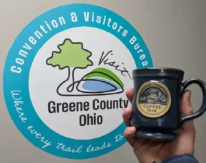 Greene County Ohio Coffee Trail Red Blue Mug